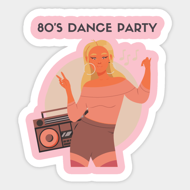 80's Dance Party Sticker by Creativity Haven